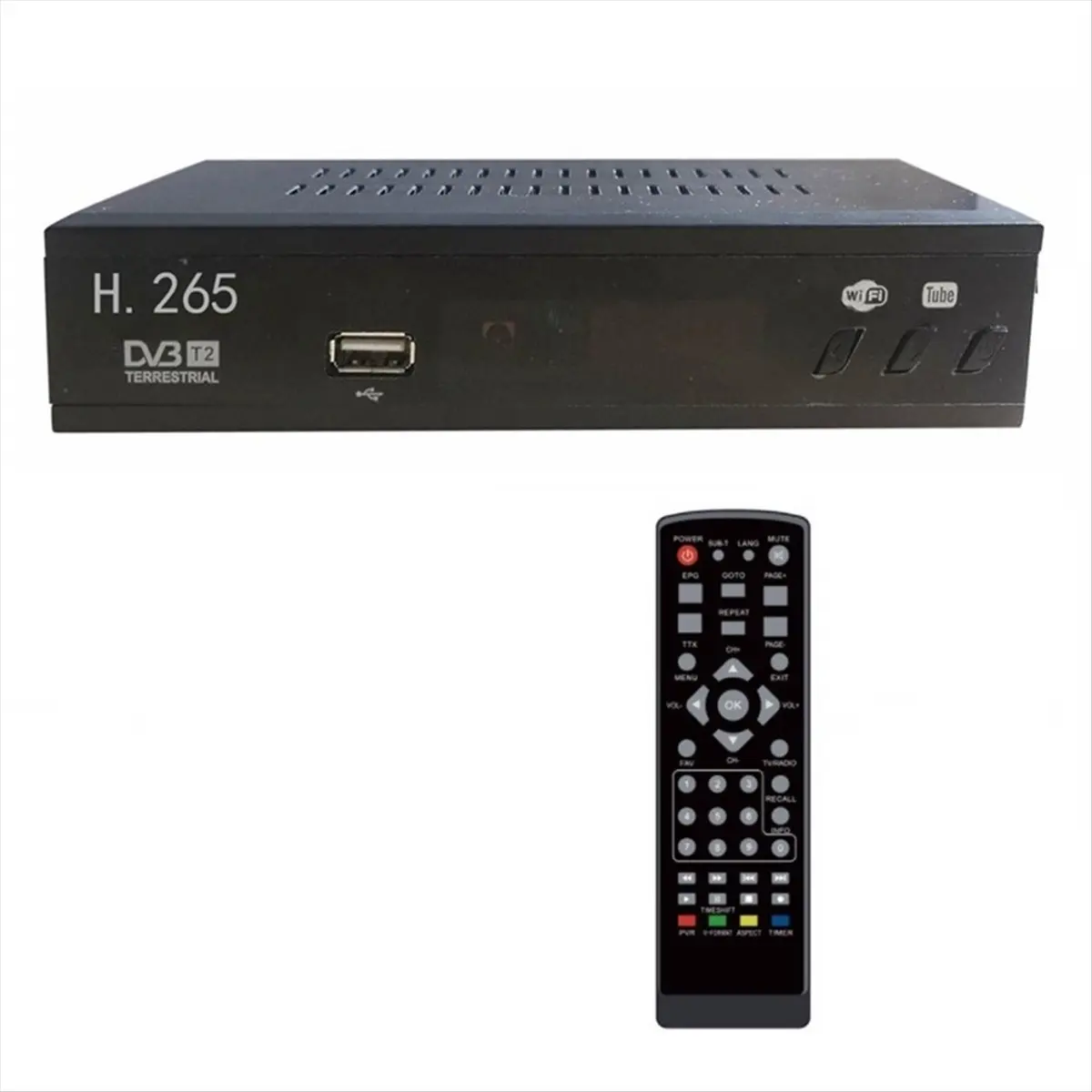 Фото Акция Flash Deal: Цифровой ТВ-тюнер DVB-T2 HEVC 265, HD-декодер 1080P, USB-приемник для эфирного ТВ, EPG-ресивер, приставка, вилка стандарта ЕС №2
