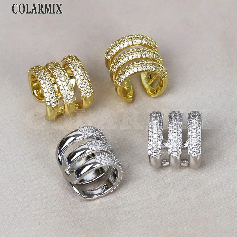 6 пар элегантных наушников с цирконием женские серьги-клипсы аксессуары простые