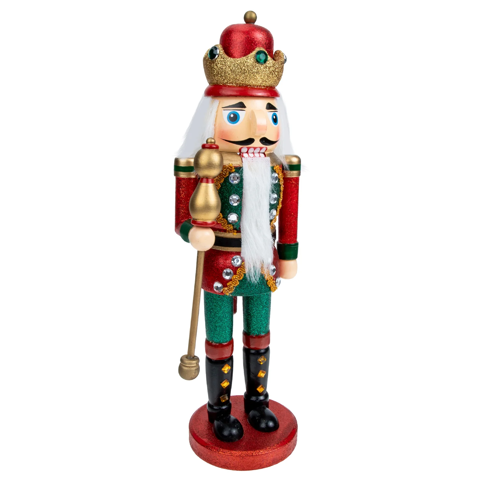 

Nutcracker Christmas Wooden Nutcrackersfigures Decor Wood Soldier Decorations Ornaments Figurine Desktop Puppet Craft Ornament