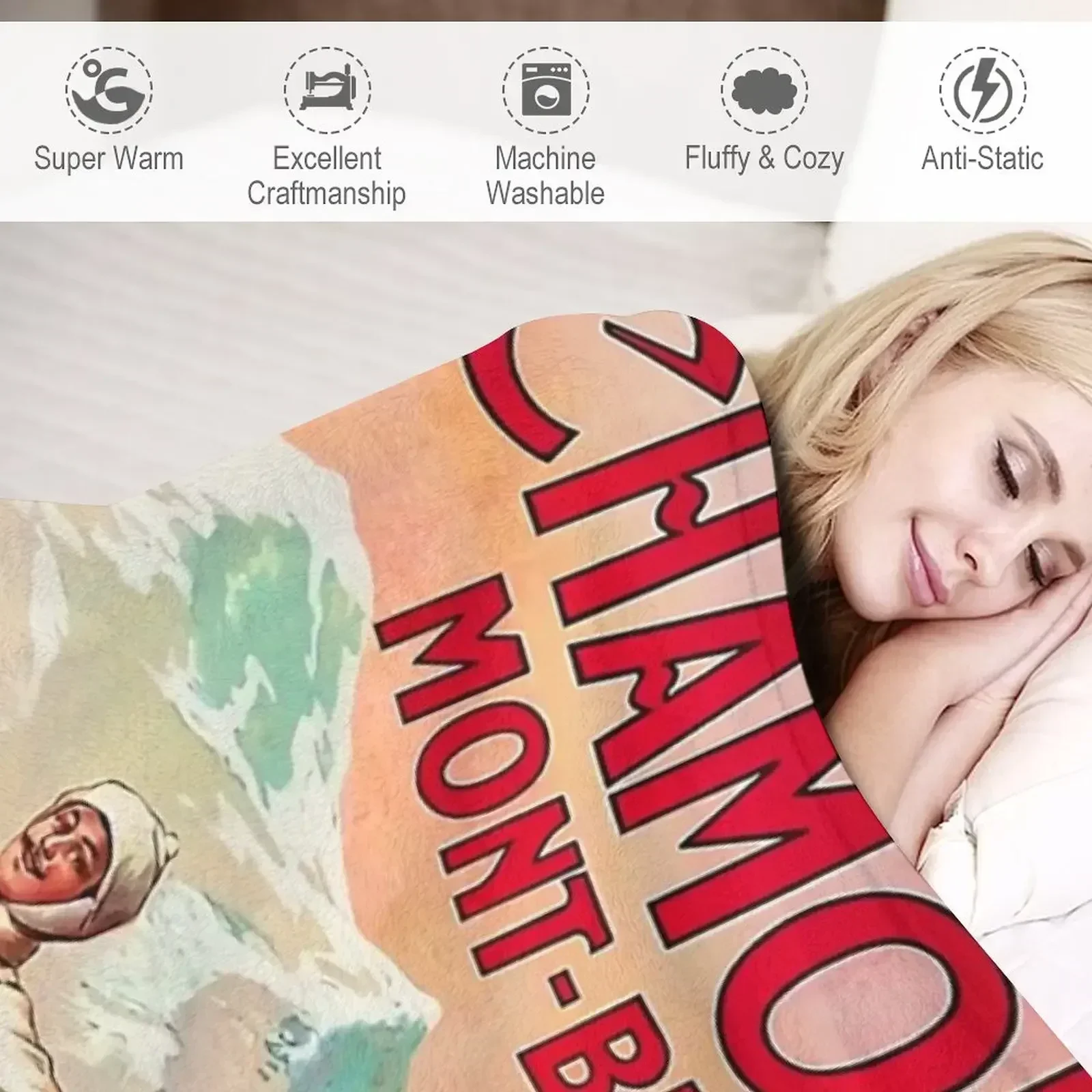 Шамоникс Мон Бланк - Винтажное плед декоративные одеяла для кроватей