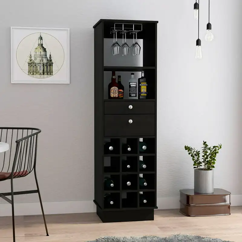 

Black Painted with Wine Rack