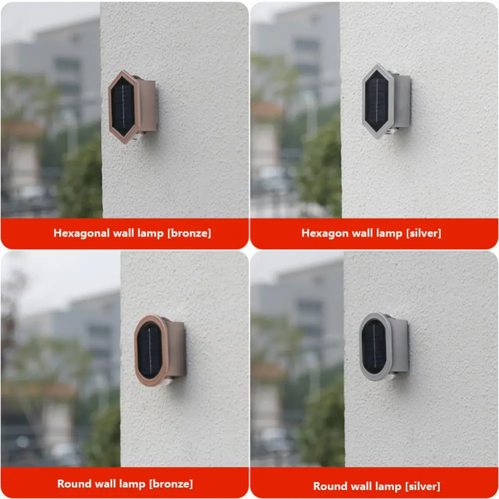 

Energy Saving Outdoor Up And Down Luminous Lighting Automatic Sensing Led Wall Light Waterproof Solar Outdoor Lamp