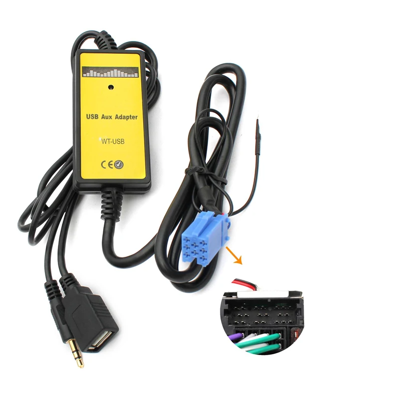

Автомобильный CD Moonet Change to MP3 AUX USB-адаптер ввода (8pin) для Volkswagen Golf Passat Skoda Spuerb Octavia Seat Leon