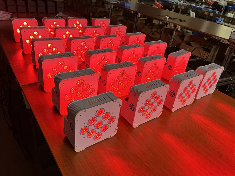 8 шт. 9*10 Вт RGBW 4в1 беспроводной и заряжаемый аккумулятор плоский номинальный