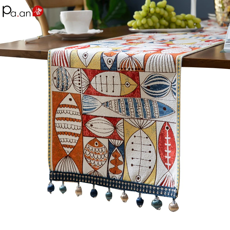 

Tassel Table Runner Boho Decoration Home Decor Dinner Table Decoration Japanese Style Cotton Linen Dinning Table Decoration