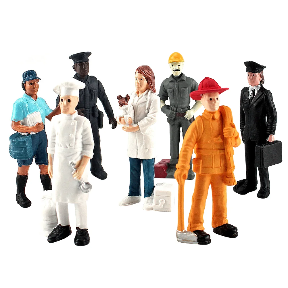 

People Figures Figurines Farm Farmer Worker Figurine Mini Kids Model Little Models Tiny Landscape Family Figure Toys