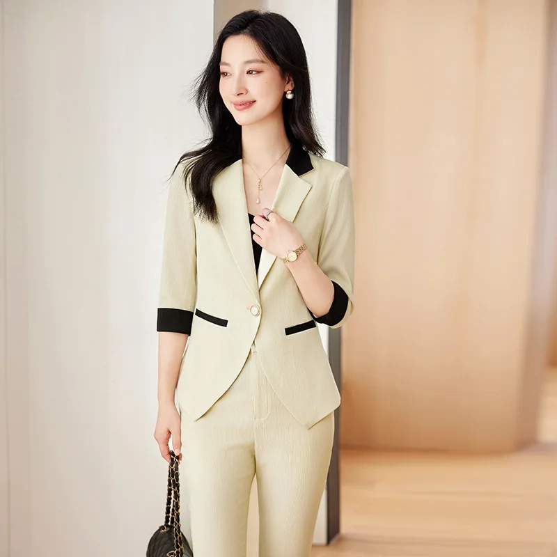 Модные стили Формальные профессиональные женские деловые костюмы с короткими