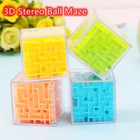 5pc 4x4cm three dimensional square transparent rolling beads puzzle maze toy kids birthday party gift pinata filler party favors