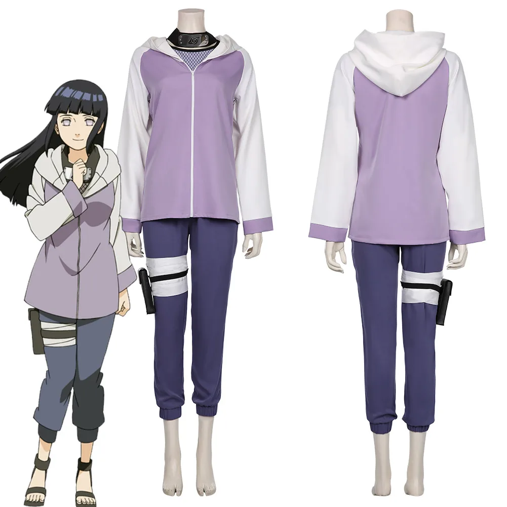 

Anime Shippuden Cosplay Hinata Hyuga Party Costume Women Uniform Sportswear Jacket Pants Outfits Halloween Suit