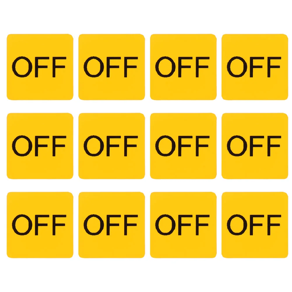 

12 Sheets of Off Device Switch Label Switch Label Caution Label Label Decors Decal