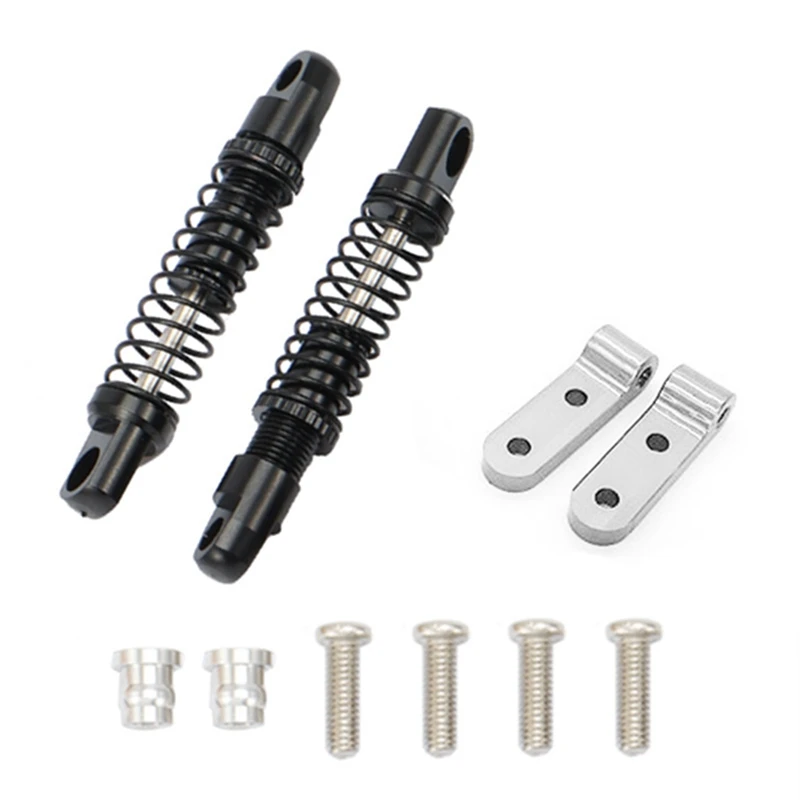 

4 Set For WPL D12 RC Car Metal Rear Shock Absorber Damper With Mount Fixed Seat Upgrades Parts Accessories,4