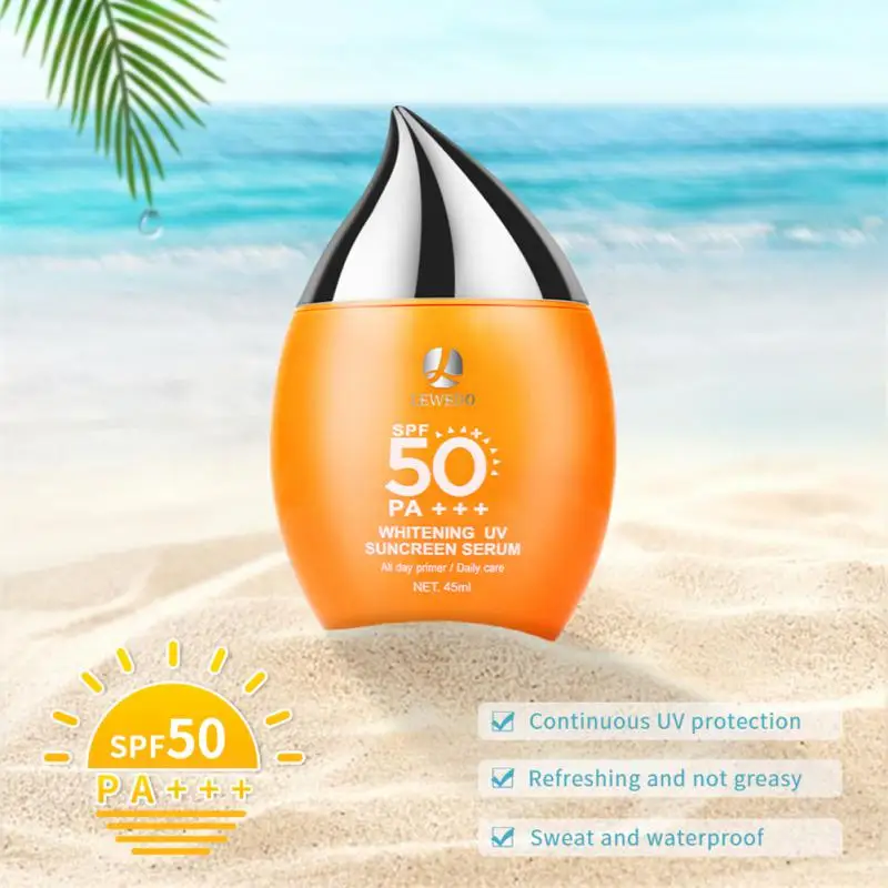 

Солнцезащитный лосьон Lewodo, 45 мл, SPF50 +++, изолирующий УФ лосьон, увлажняющий, освежающий, нежирный солнцезащитный крем, солнцезащитный крем дл...
