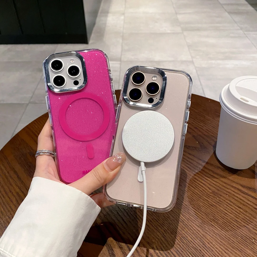 Новый 360° ° Сплошной цветной магнитный чехол для телефона с подушкой