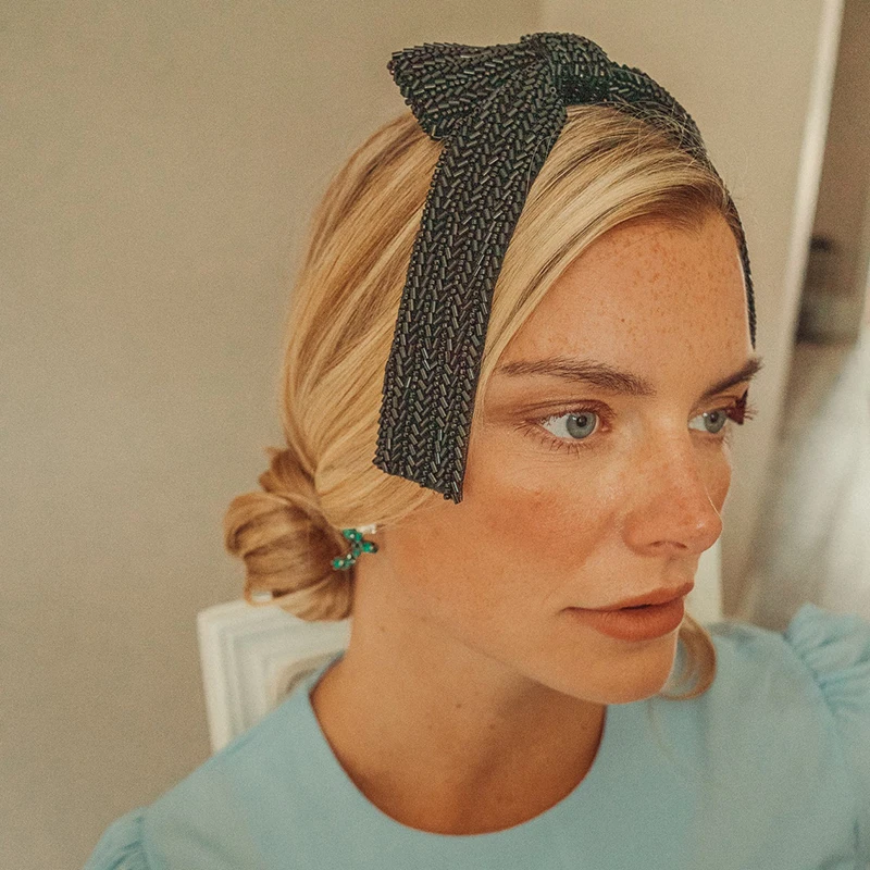 Роскошная белая Заколка-пряжка с искусственным жемчугом и бантом для девочек