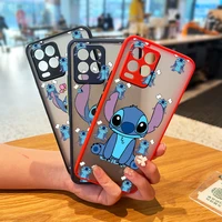 stitch disney cute art for oppo realme narzo 50i 50a xt x7 gt neo2 c21y c3 8 8i 7 7i 6 5 pro frosted translucent phone case