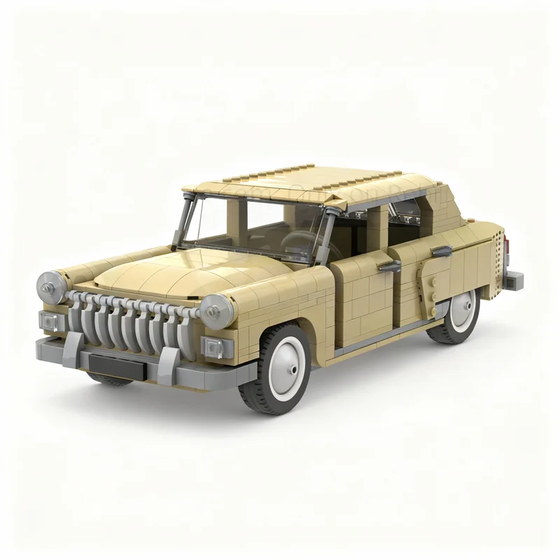 Фото 922 детали MOC: Модель Волга ГАЗ-21, конструктор, игрушки, строительные блоки, рождественские подарки, декоративное изделие, идея для коллекции на день рождения. №2