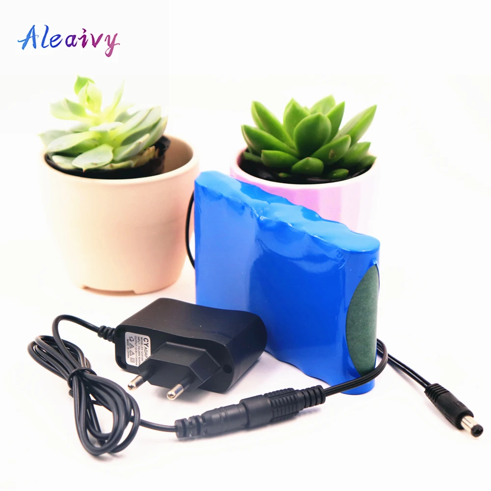 

Portable Super 12v 15000mah 18650 Rechargeable Lithium Ion Battery Pack Capacity DC 12.6V 8000 Mah CCTV Cam Monitor+ Charger