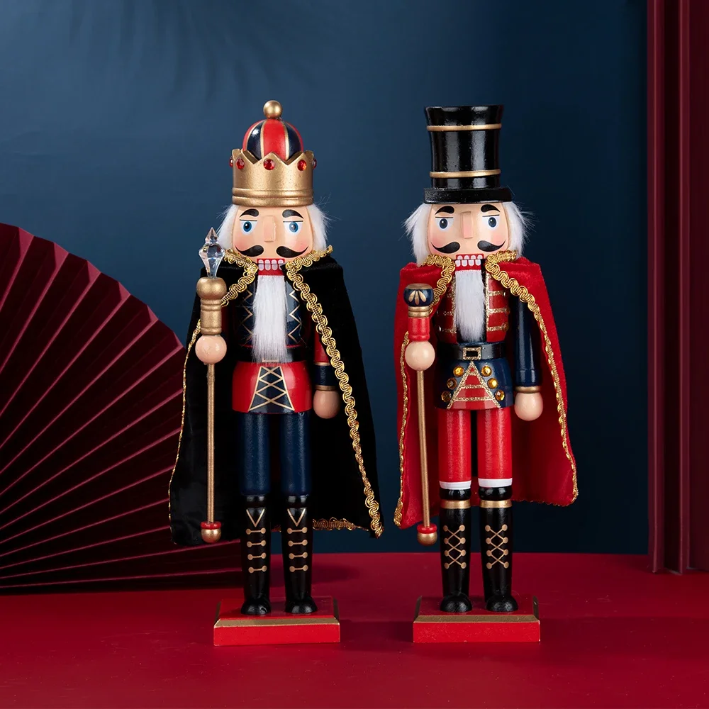 Рождественская искусственная кукла плащ король деревянная грецкий орех