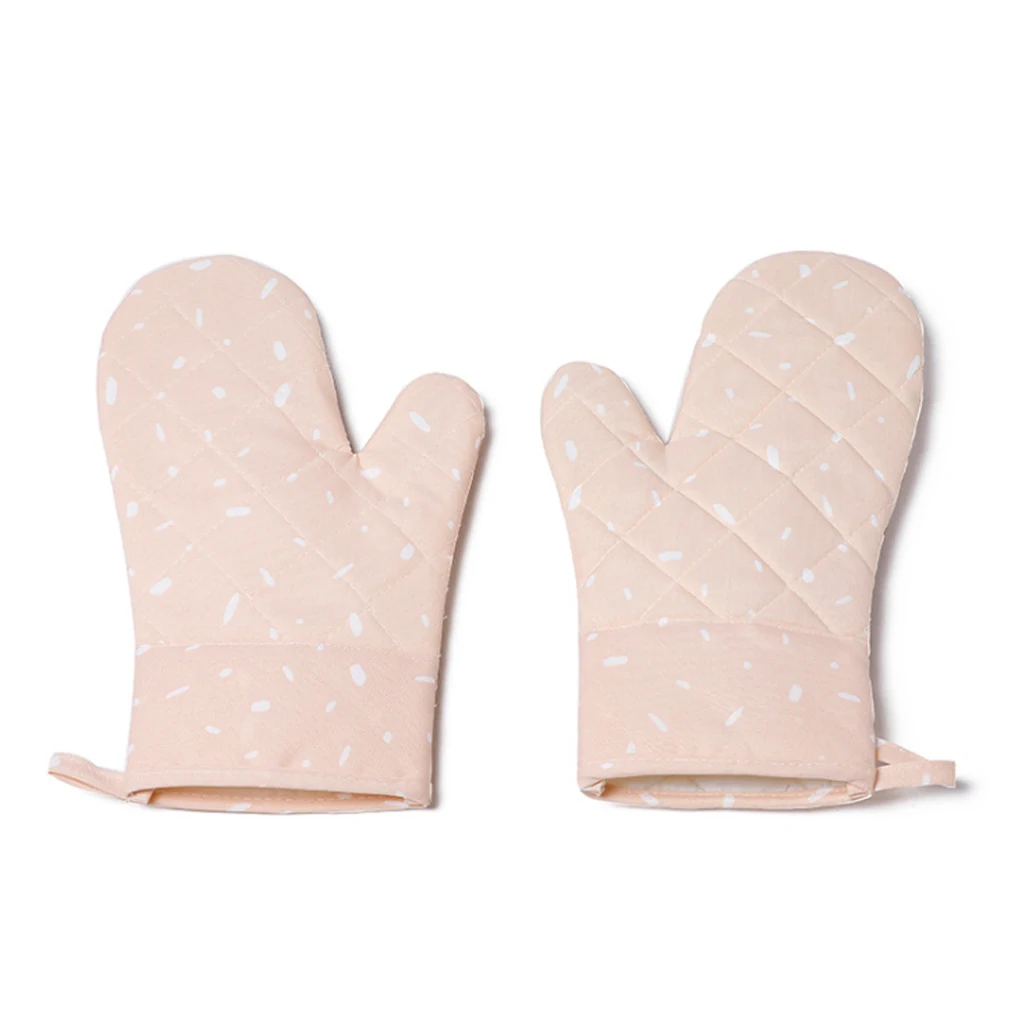 

New 1 Pair Microwave Glove BBQ Oven Baking Hot Pot Mitts Cooking Heat Resistant Kitchen Mittens