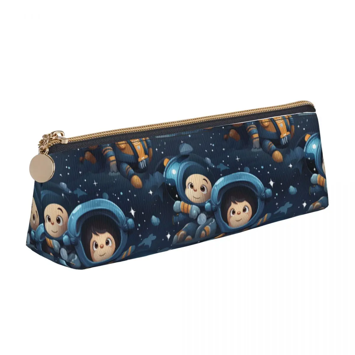 Case Galaxy Stars Cute University Teenager Pencil Box Fashion Large Capacity Triangle Pen Bag