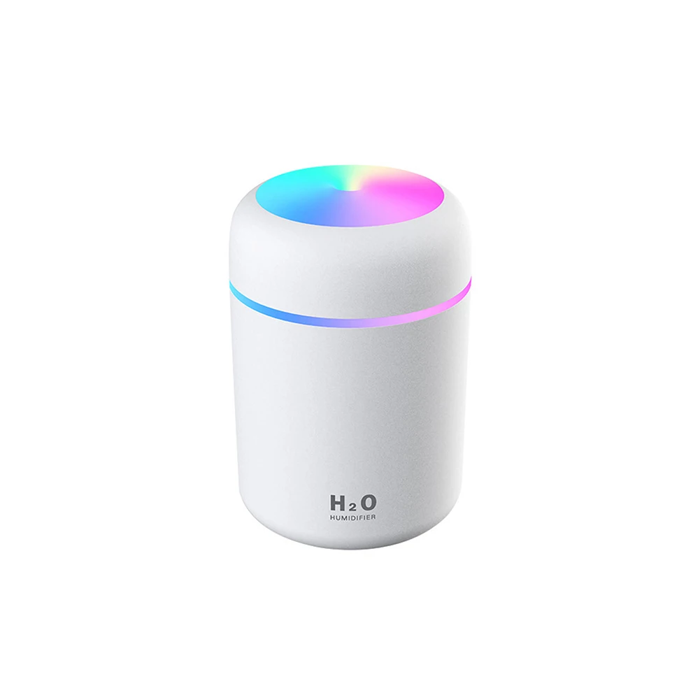 

Aroma Oil Humidifier Electric Air Diffuser LED Night Light 300ml Water Tank Adjustable Spray USB Powered White