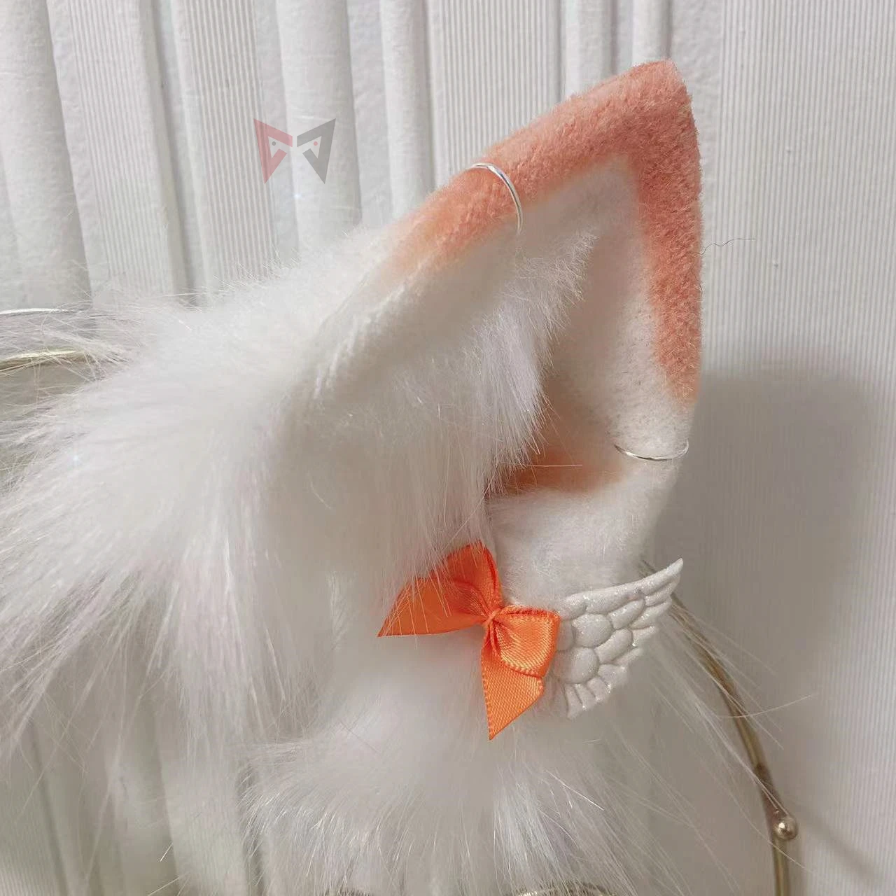 Новый белый снежный лиса Неко уши обруч для волос головной убор хвост ожерелье