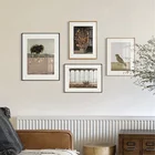 Абстрактная винтажная пляжная игра пейзаж настенный плакат цветок художественная печать птица римская архитектура холст живопись современный домашний декор