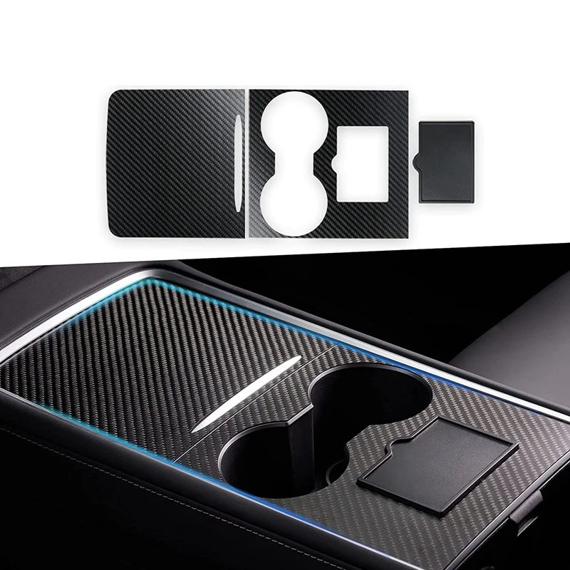 Для Tesla Model 3 Y 2021 Центральная панель консоли обмотка крышка патч набор аксессуаров