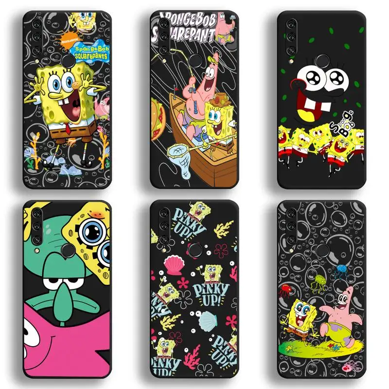 

Cartoon SpongeBob Best Friends Phone Case For Huawei Y6P Y8S Y8P Y5II Y5 Y6 2019 P Smart Prime Pro