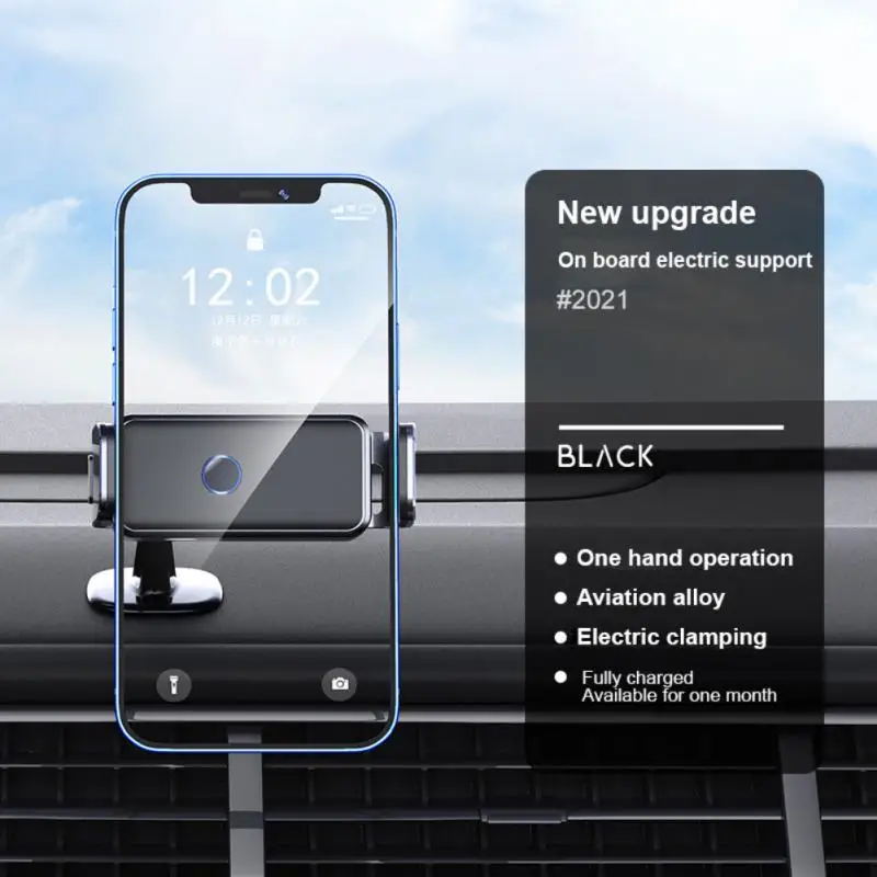 

Индукционный держатель для телефона, электрический кронштейн, зажим для автомобильного воздуховыпускного отверстия, вращение на 360 градус...