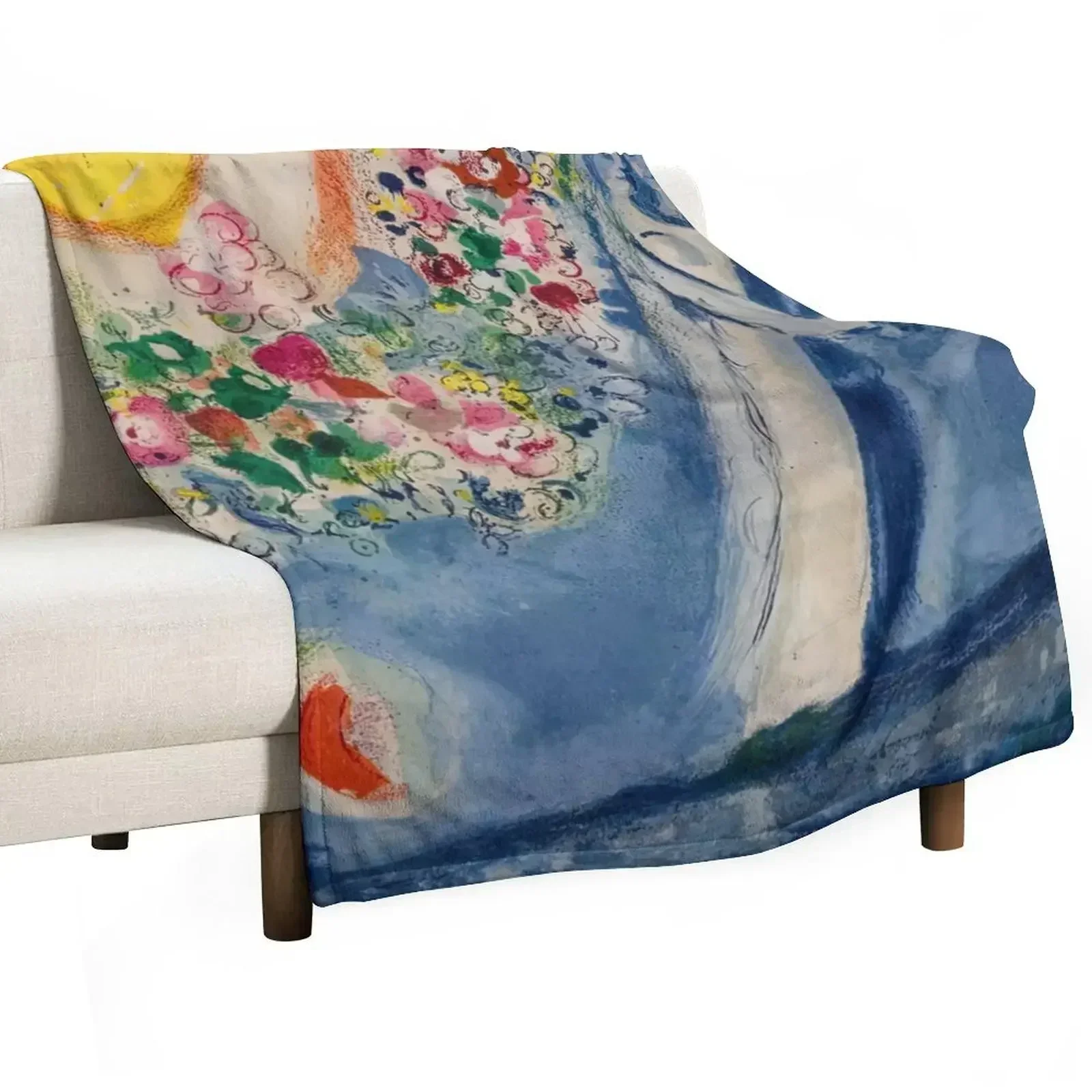 Одеяло Lovers in the Sky of Nice by Marc Chagall диваны рождественские подарки одеяла