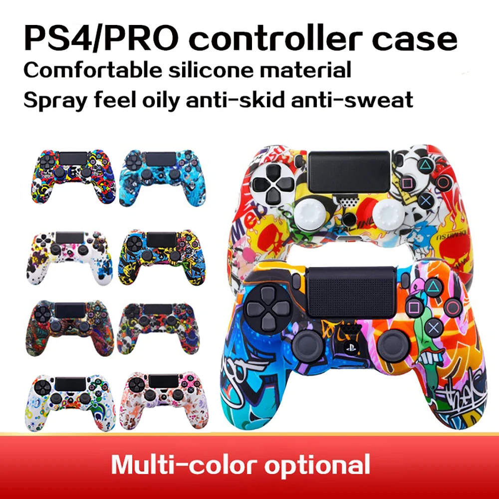 

PS4 Silicone Rubber Case Cover For SONY Playstation 4 PS4 Controller Skin Protection Case For PS4 Pro Slim Gamepad Controller