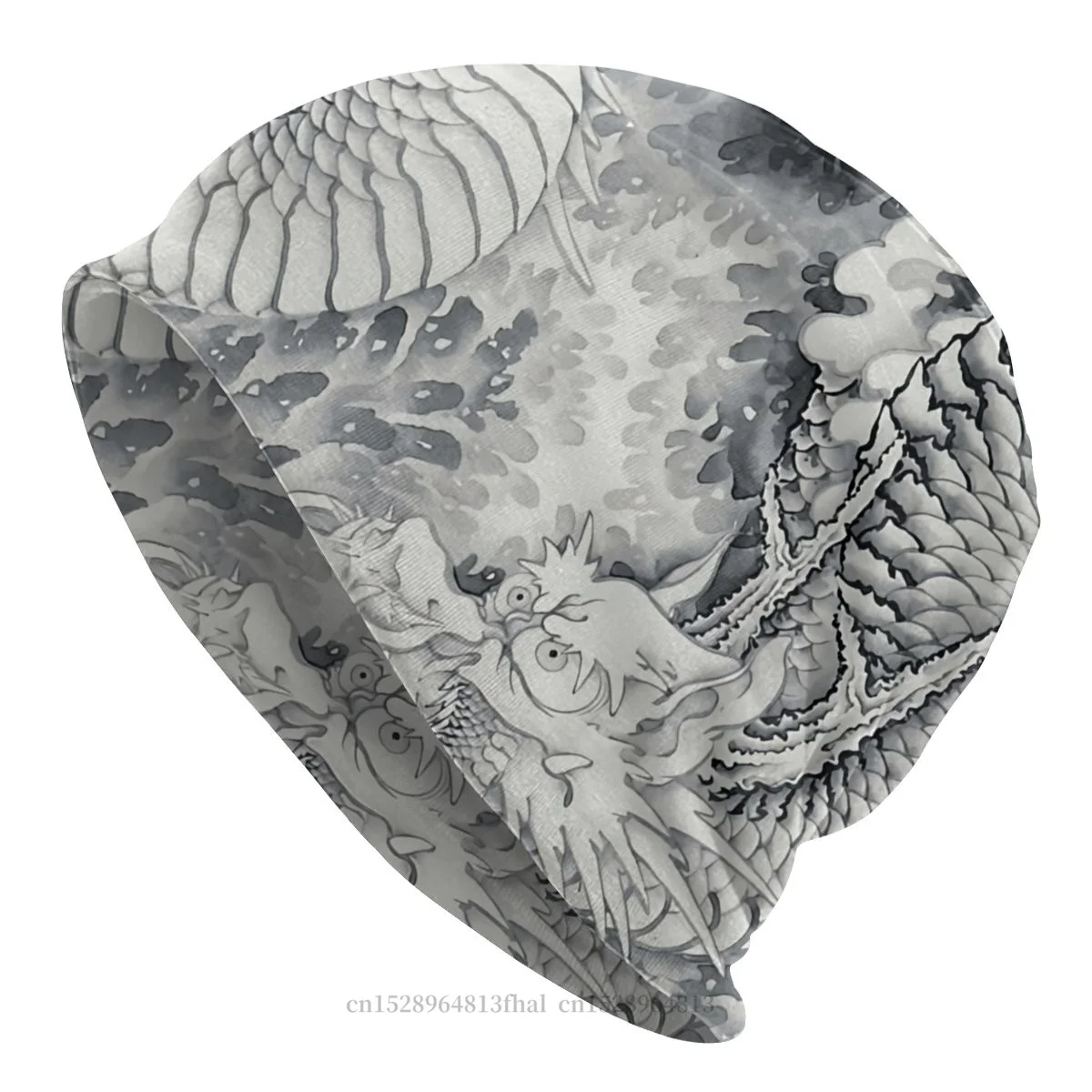 

Art Skullies Beanies Caps Ink Painting Dragon Hat Winter Warm Bonnet Hats Men Women's Street Ski Cap