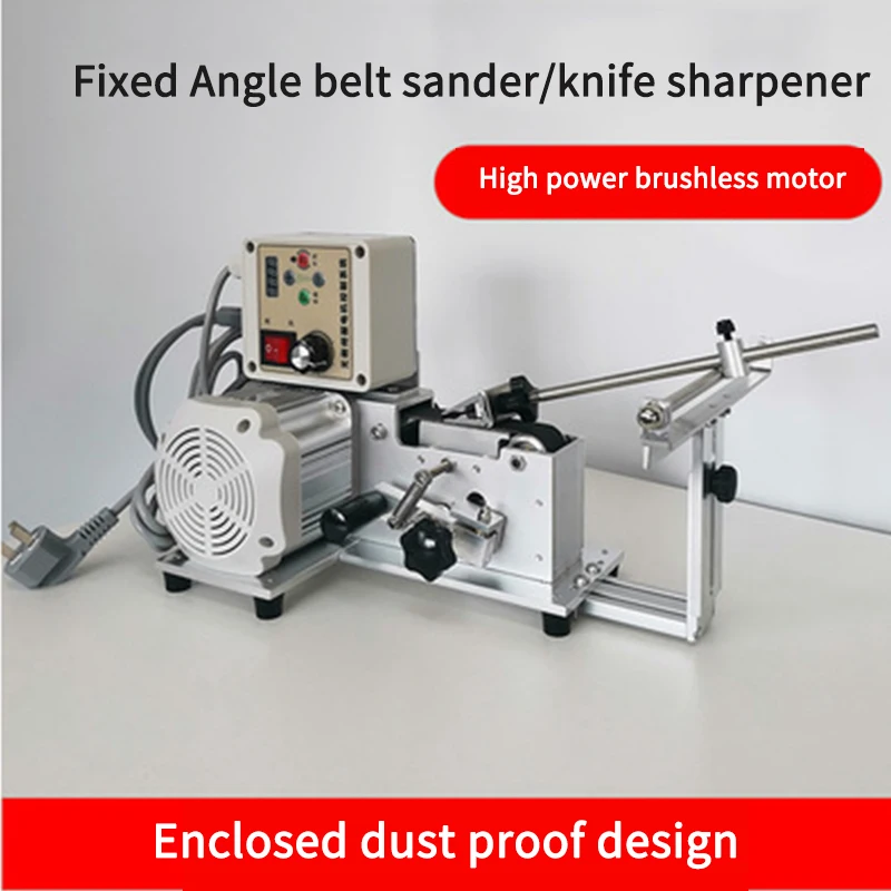 JC550 Multifunction Belt Sander Table Electric Knife Sharpener 0.55KW Angle Grinder Brushless Power Tools Grinding Polishing