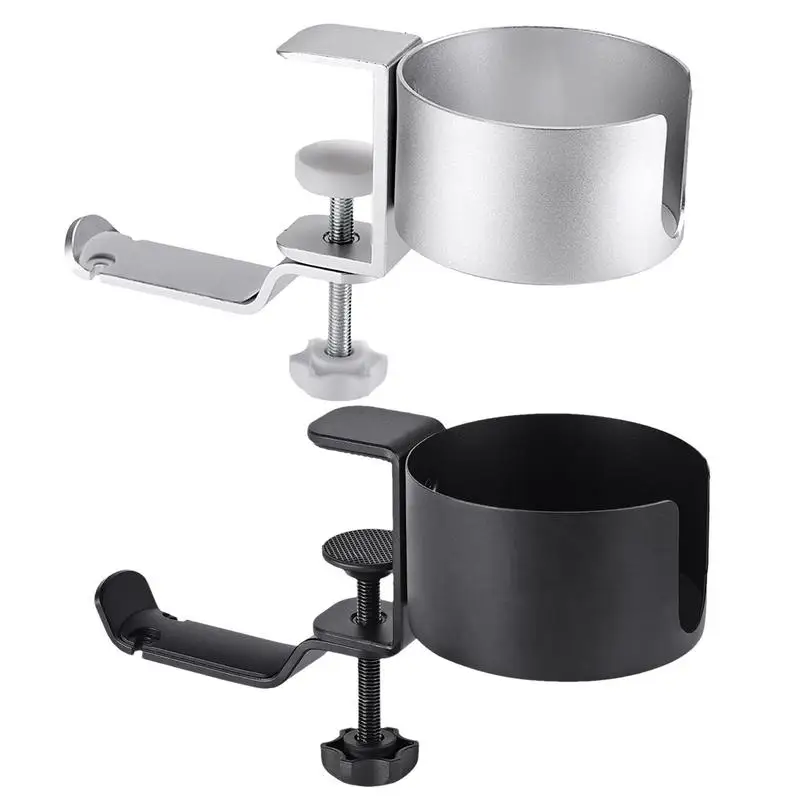 

Desk Cup Holder Clamp 2 In 1 PC Gaming Headset Desktop Hanging 360 Rotating Headphone Mounted Hanger Household Accessores