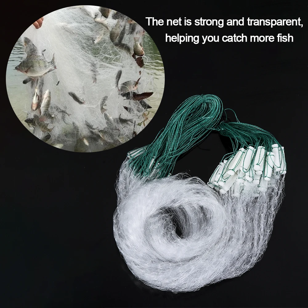 Однослойная рыболовная сеть 8 м/20 м с поплавком ловушка для хобби на открытом