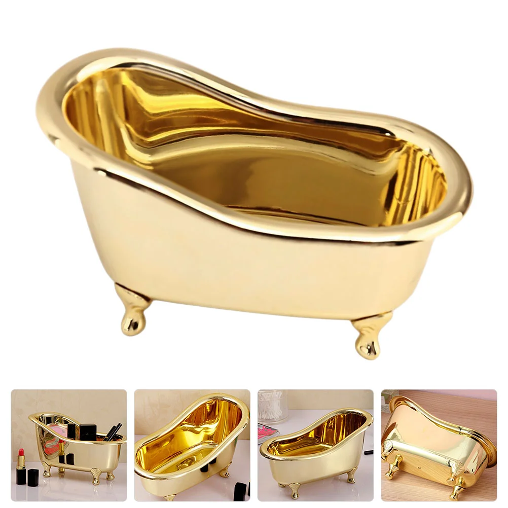 

Holder Bathtub Soap Organizer Box Makeup Lipstick Dish Pen Storage Brush Tabletop Bar Mini Table Vintage Accessories Bathroom