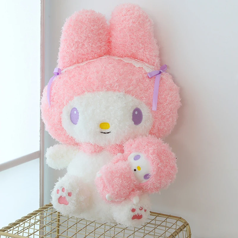 Sanrio-muñeco de peluche de My Melody para niño, peluche suave y esponjoso Kawaii, almohada para sofá, decoración para el hogar, regalo de cumpleaños