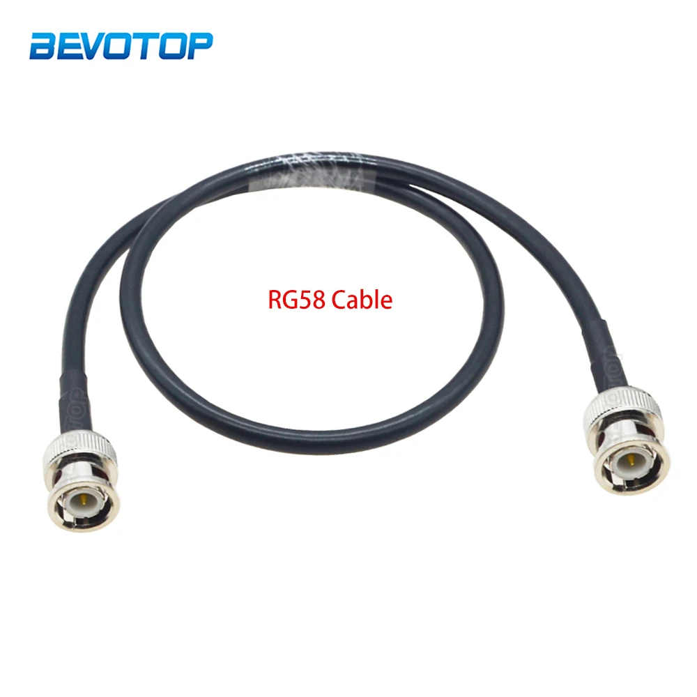 

RG58 Double BNC Male Plug Coaxial RF Cable 50 Ohm RF Coaxial Pigtail WiFi Antenna Extension Cord Connector Adapter