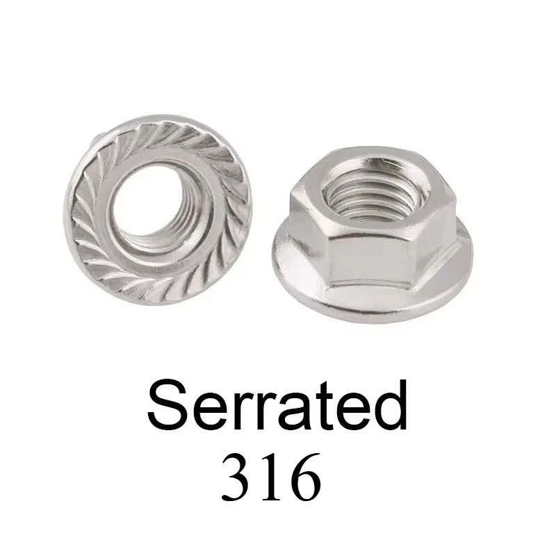 

Шестигранные фланцевые гайки нержавеющая сталь M2.5-M20