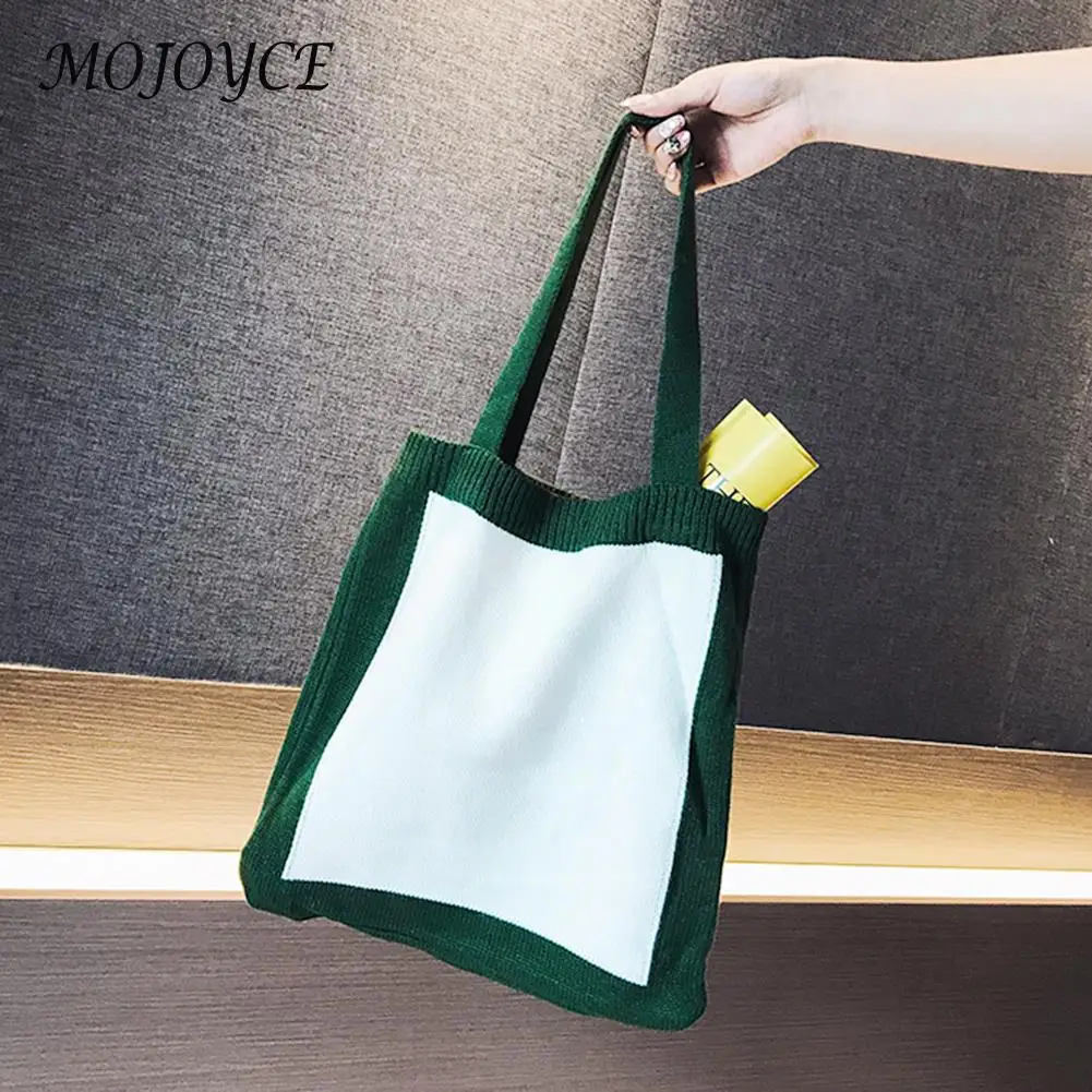 

Retro Creative Women Handbags Girls Knitted Weave Shoulder Bags Totes Vintage Casual Shopping Beach Handbags
