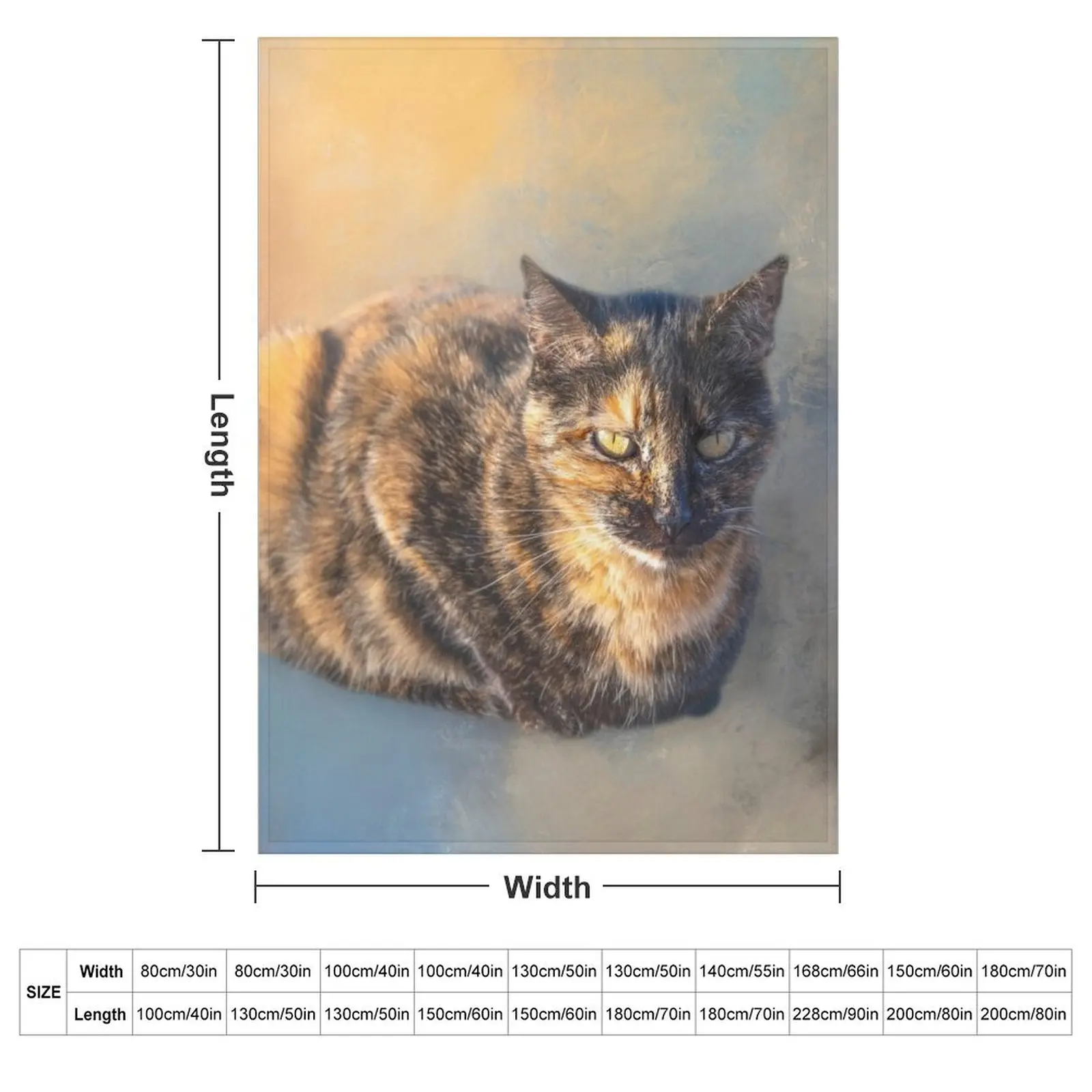 Фото Плед Tortie Cat 02, пушистый и уютный плед для домашнего декора №2