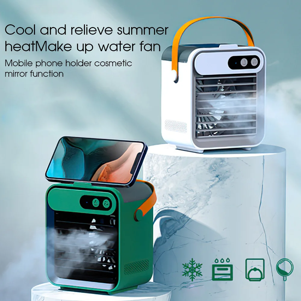 

Mini 5V 1A Electric Fan Household Refrigeration Fan Summer Spray Low Impatient Humidification and Hydrating Desktop Water Cooler