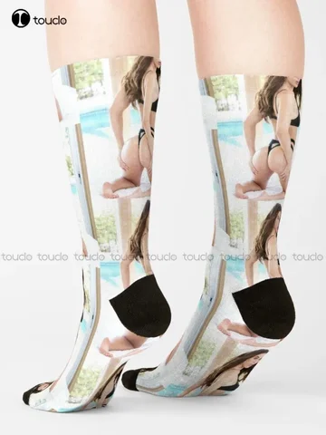 Lana Rhoades-детские носки, носки для женщин, персонализированные носки унисекс для взрослых и подростков, молодежные носки 360° °   Уличная одежда с цифровой печатью