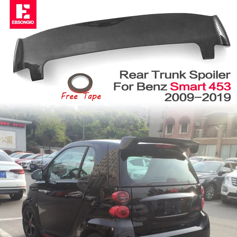 

Rear Roof Spoiler For Merced-Benz Smart Fortwo Foufour 451 453 Spoiler 2009-2019 Carbon Fiber Rear Trunk Wing Rear Lip Spoiler