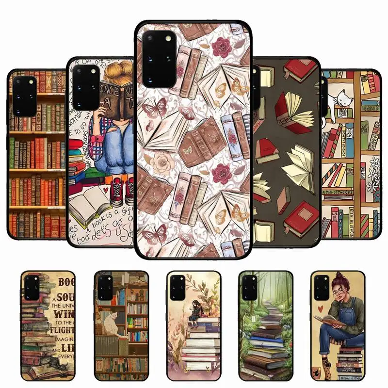 

Read Books illustration Phone Case for Samsung S10 21 20 9 8 plus lite S20 UlTRA 7edge