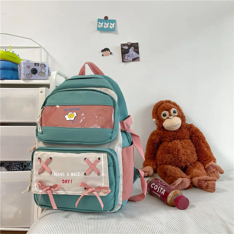 Japanese Style Girls Backpacks Kindergarten Bag Girls Bookbag School Kawaii Kit for Girls Boys Kids School Backpack