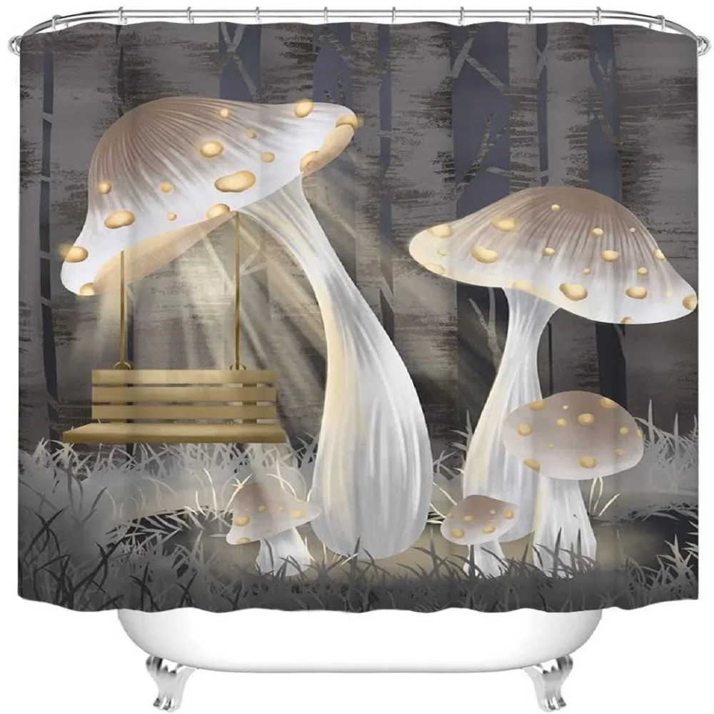 Фантазийная занавеска для ванной комнаты тканевая игривая семейная подсветка в