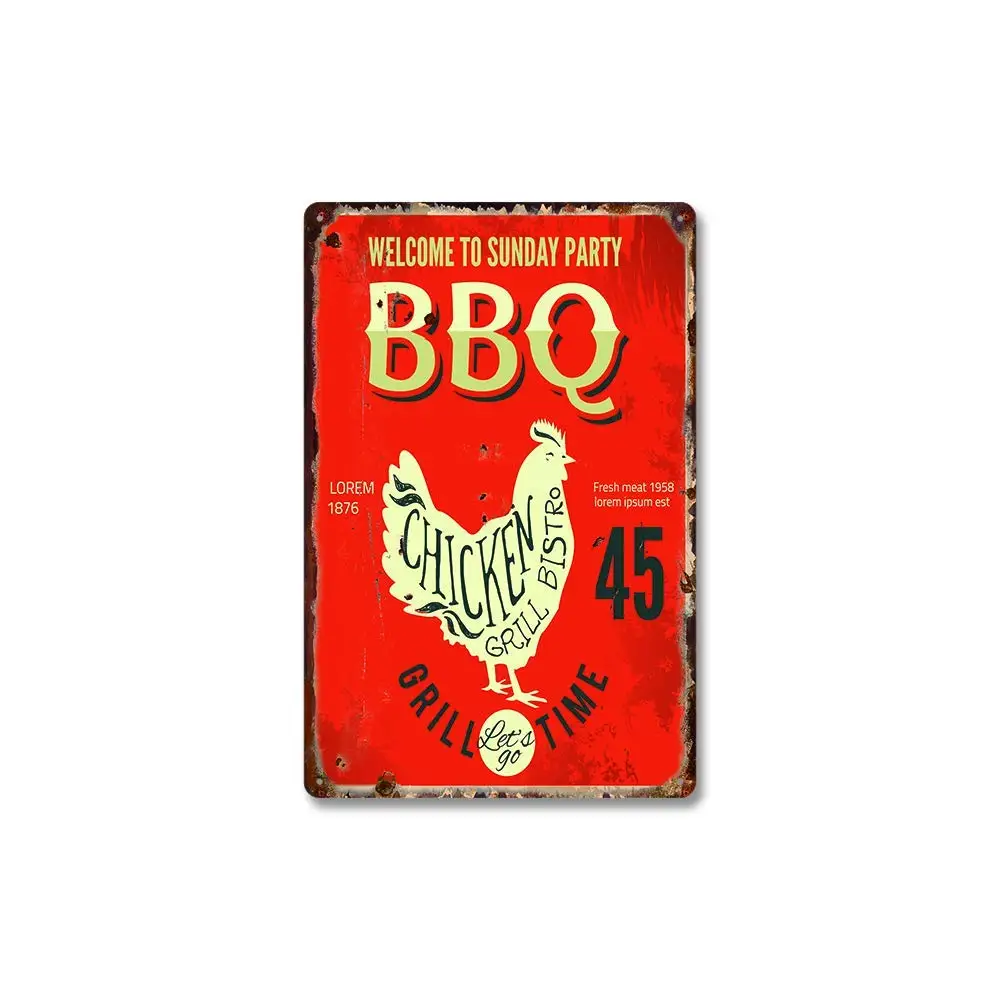 Добро пожаловать в воскресенье. Ретро уличный знак домашний металлический