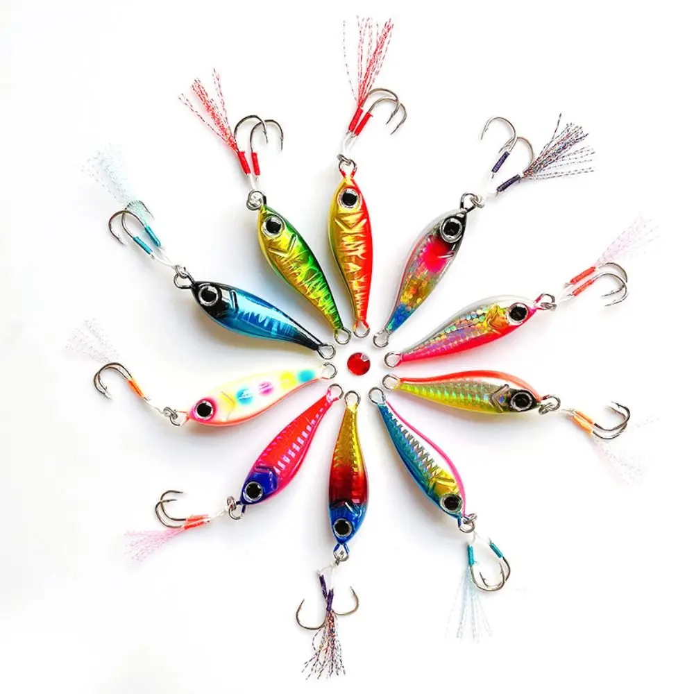 

Iron Fishing Jig Lure Outdoor Multicolor 10g Artificial Lures Long Casting Lure Fishing